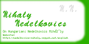 mihaly nedelkovics business card
